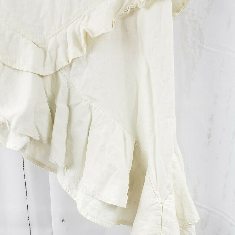Alpha & Omega Asymmetrical Hem Ruffle Cotton Skirt Small S - Picture 6 of 6